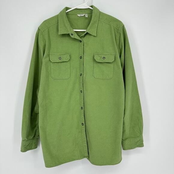 Woolrich Flannel Shirt MENS XXL Gorpcore Preppy Outdoor Nature Camping Green - Picture 1 of 8